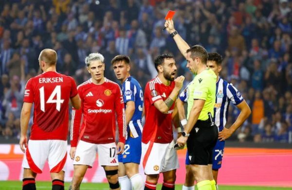 Fernandes Receives Another Red Card in Disappointing Draw Manchester United Man Bruno Fernandes Sees Second Red Card