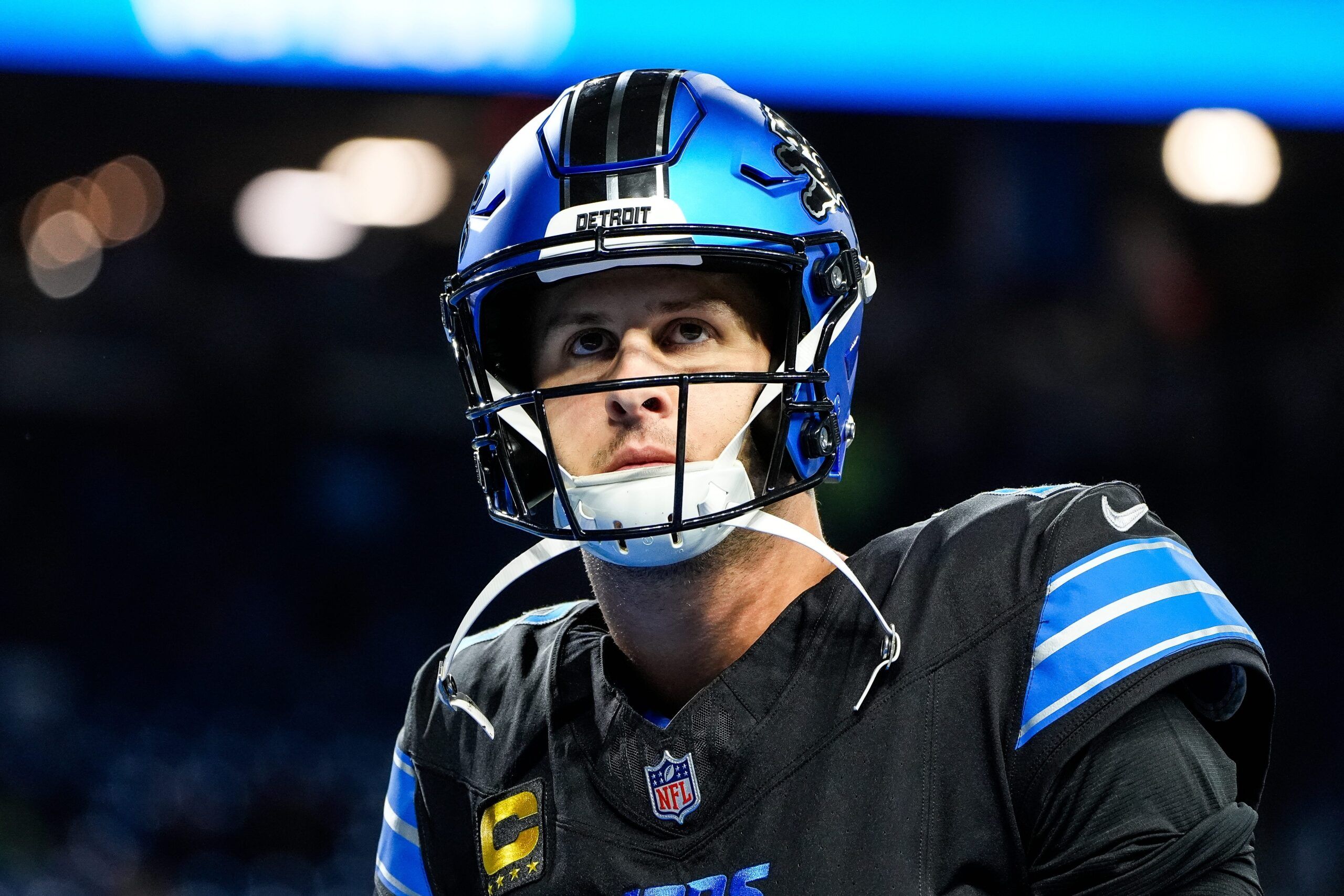 In a 49-27 win for the Detroit Lions on "Monday Night Football," quarterback Jared Goff had the best game of his career, nearly making NFL history.
