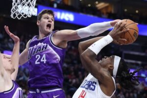 Jazz center Walker Kessler averaging 4 blocks per 36 minutes, could join Mitchell Robinson