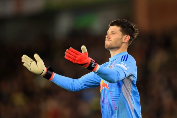Leeds captain Pascal Struijk attempts to explain Illan Meslier mistake