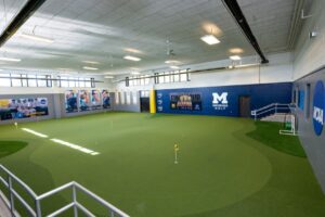 Michigan college golf practice facility
