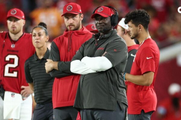 After Chris Godwin was injured in the waning seconds of the Buccaneers' Week 7 MNF loss, NFL fans sounded off on head coach Todd Bowles.