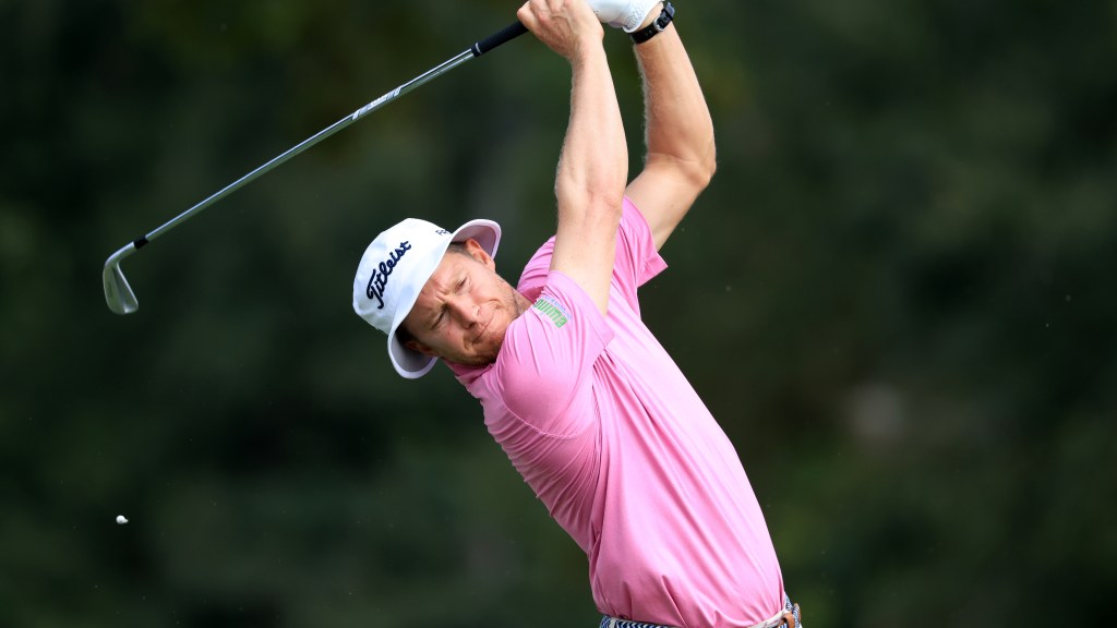 After 2 tee shots OB, Peter Malnati holes out for double