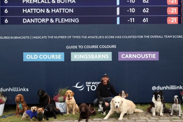 Photos of dogs at the 2024 Alfred Dunhill Links Championship