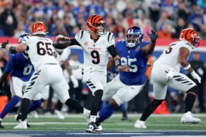 Bengals QB Joe Burrow against Giants on MNF