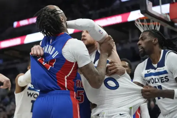 NBA Suspends Two Timberwolves and Three Pistons Following Weekend On-Court Altercation