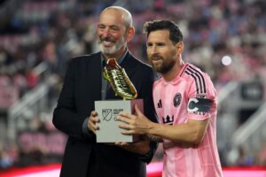 Messi Shines Bright: Golden Boot Clinched with Brace in Miami Victory!n
