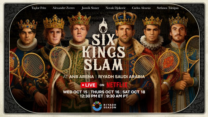 Netflix Unveils Schedule for Six Kings Slam: Coverage on 10sBalls.com & TennisBalls.com