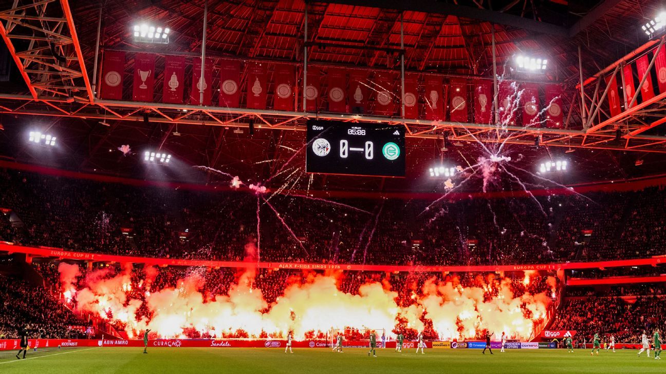 Ajax Match Cut Short as 'Scandalous' Fireworks Disrupt Playn