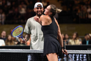Nick Kyrgios Triumphs Over Aryna Sabalenka in Exciting Battle of the Sexes Tennis Exhibition - 10sBalls.com • TennisBalls.com