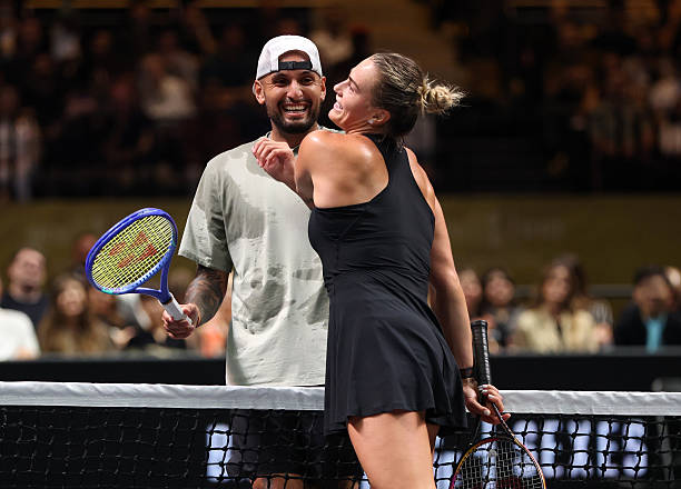 Nick Kyrgios Triumphs Over Aryna Sabalenka in Exciting Battle of the Sexes Tennis Exhibition - 10sBalls.com • TennisBalls.com