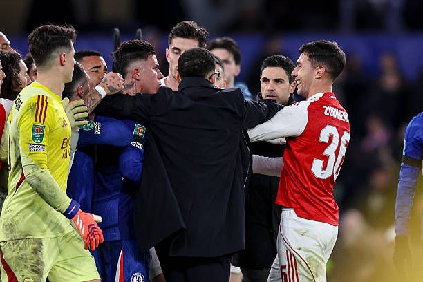Thrills and Tensions Rise as Fernandes and Zubimendi Face Off in Chelsea vs Arsenal's Exciting 3-2 League Cup First Legn