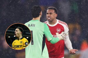 Heartbreak for Arsenal: David Raya's Costly Mistake Gifts Wolves Last-Minute Equalizer!n