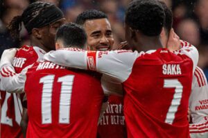 Noni Madueke Lauds Eberechi Eze's 'Unbelievable' Performance as Arsenal Dominates Wigan in FA Cup Clashn
