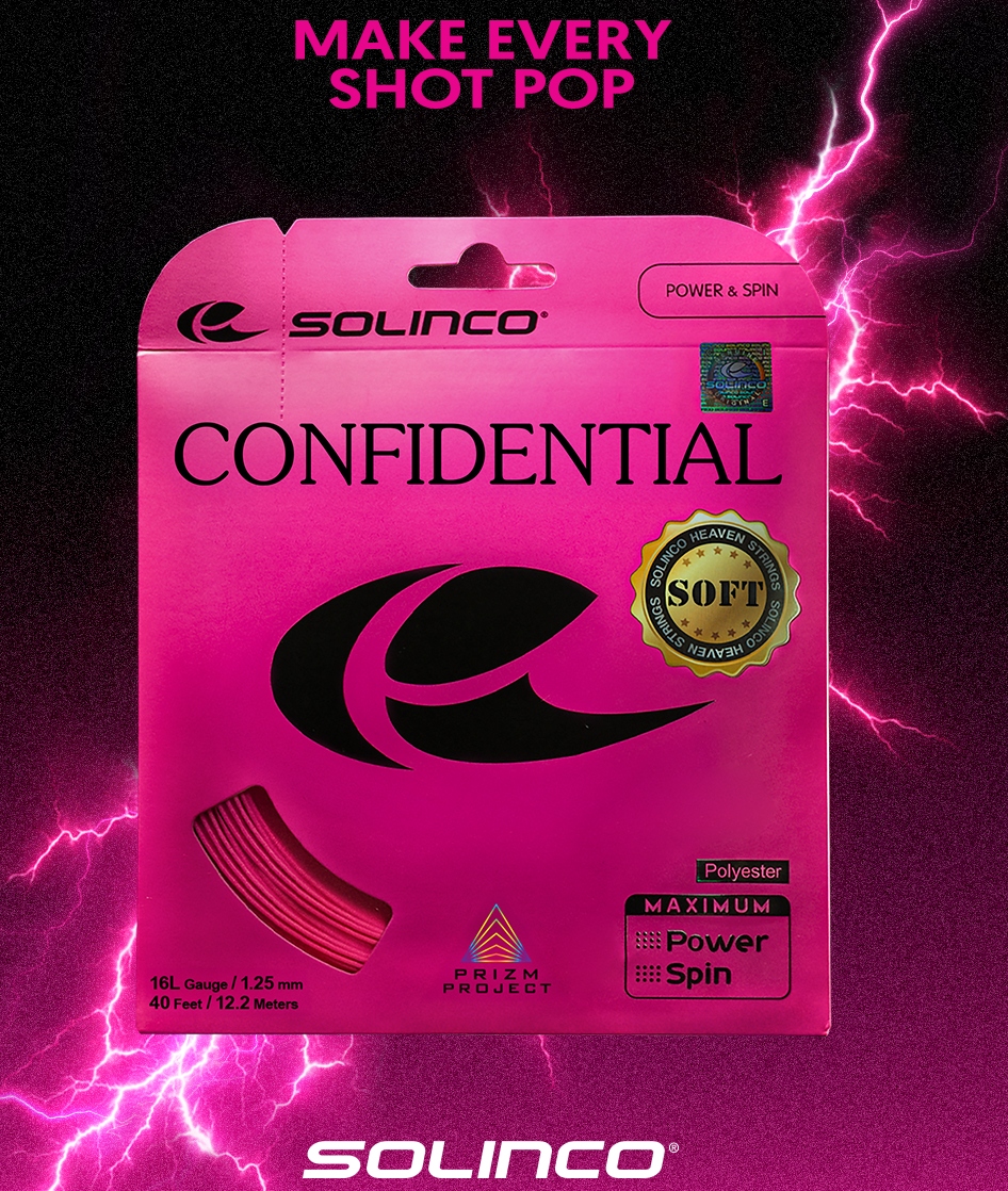 Solinco Unveils New Pink String: Confidential Soft - Featured on 10sBalls.com & TennisBalls.com