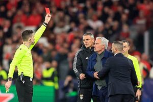 Tempers Flare: Jose Mourinho Dismissed in Benfica's Defeat to Real Madrid After Vinicius Jr. Incidentn