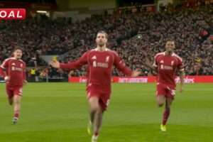 Watch: Dominik Szoboszlai Scores Stunning 30-Yard Free-Kick – A Contender for Goal of the Season Against Man City!n
