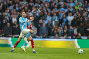 Rayan Cherki's Dazzling Skills Ignite Tension with Ben White in Man City's Victory Over Arsenaln