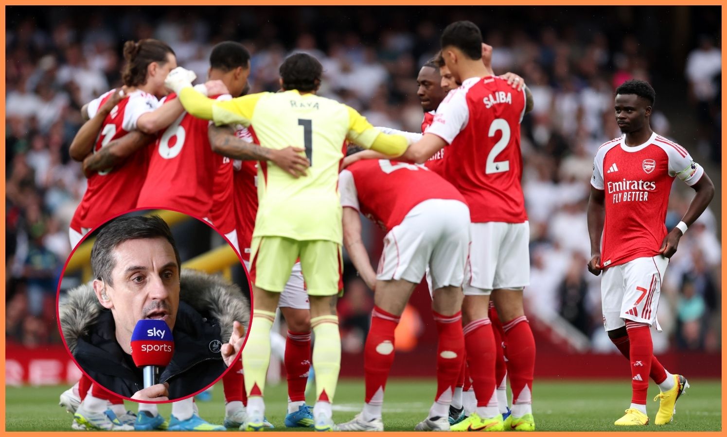Neville Hails Arsenal's 'Top-Class' Star for Dominating Performance Against Fulhamn