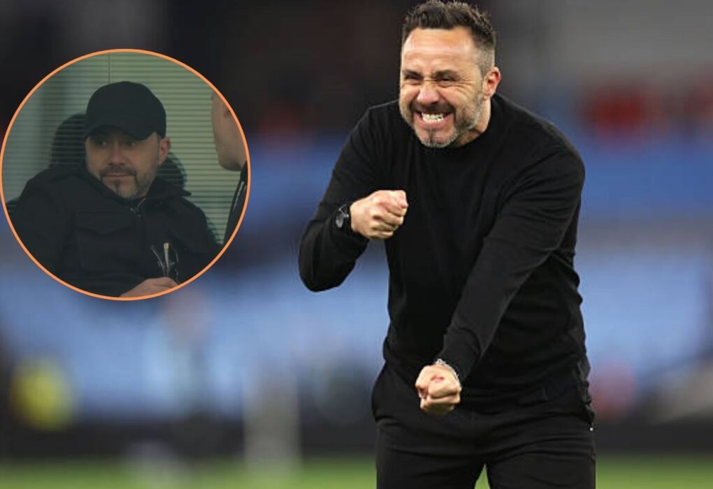 Roberto De Zerbi Caught in Action: The Brighton Boss Scouting Chelsea vs Nottingham Forest Showdownn